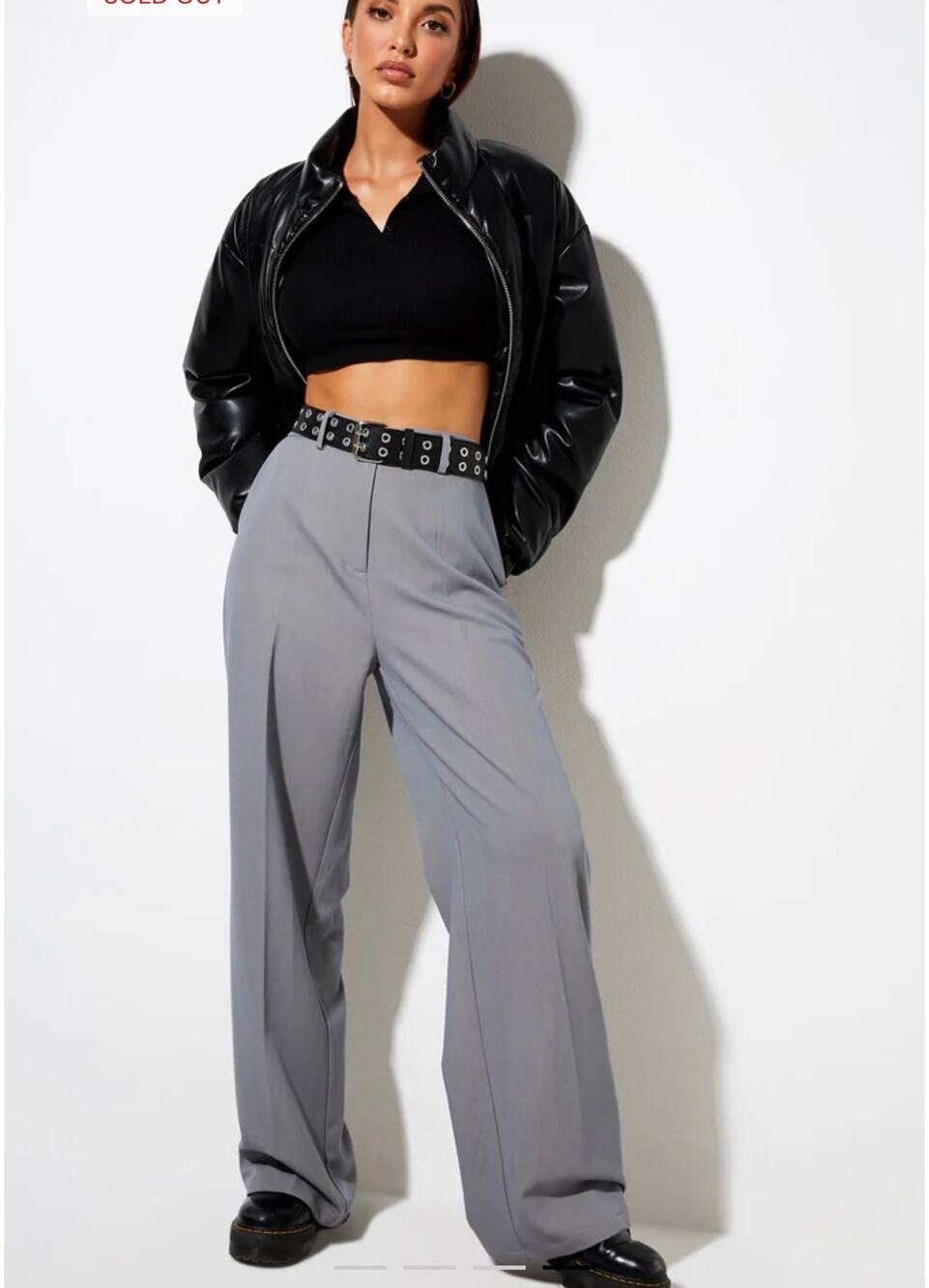 $73 NWT new Motel Abba Trouser In Grey XS